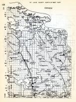 St. Louis County North and West, Rainy Lake, Kinmount, Ash Lake, Cusson, Orr, Glendale, Gheen, Beatty, Buyck, Taf, Minnesota State Atlas 1954